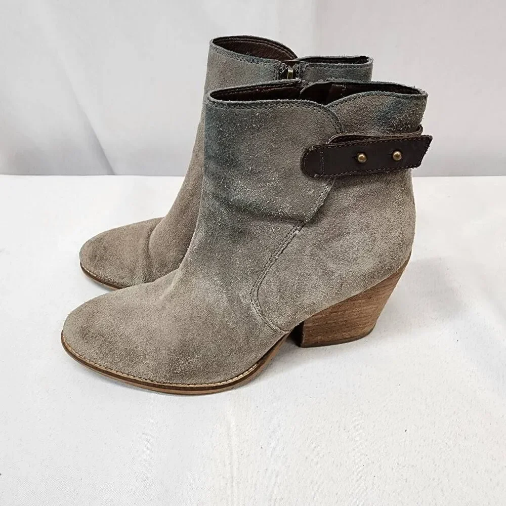 Sam Edelman Women's Marielle Gray Suede Ankle Booties Boots Size 6 M